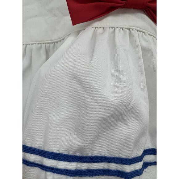 VTG Baby 24M Boutique Sailor Dress Navy Bucket Purse Button Back Nautical Sweet - Picture 3 of 14